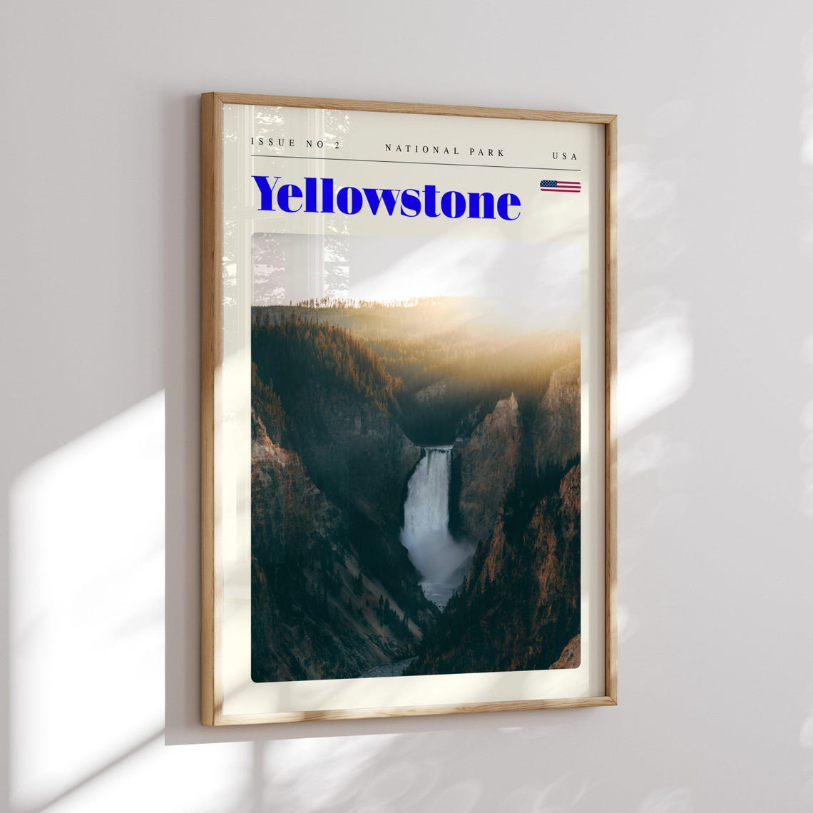 Yellowstone National Park Grand Canyon Waterfall Sunrise Poster - Image 2