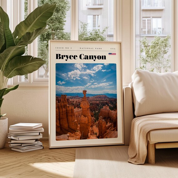 Bryce Canyon Utah Red Rock Hoodoos National Park Travel Poster