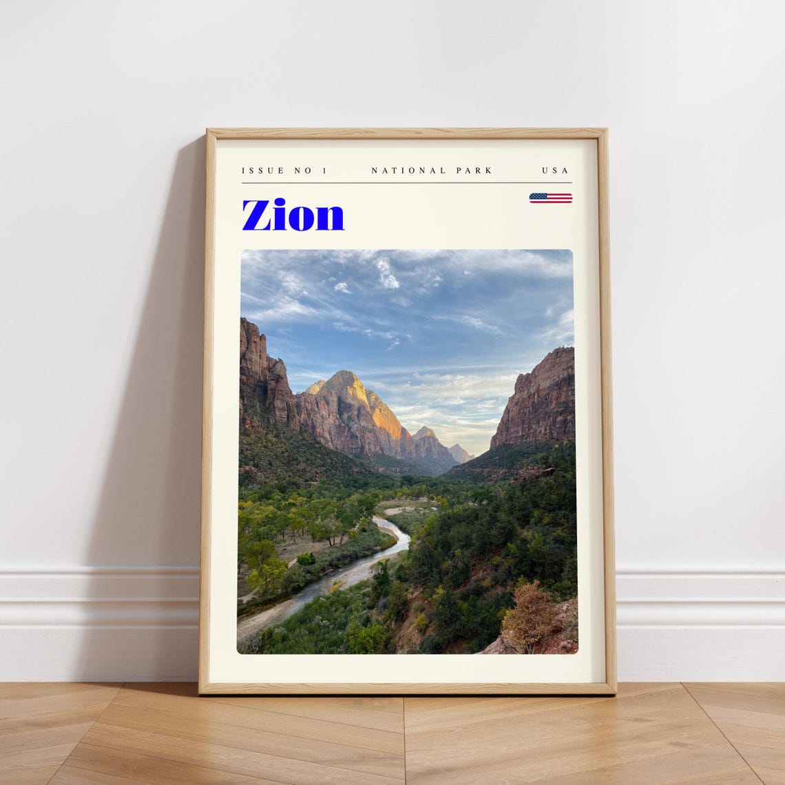 Zion National Park Utah Red Canyon Valley Photography Poster - Image 3