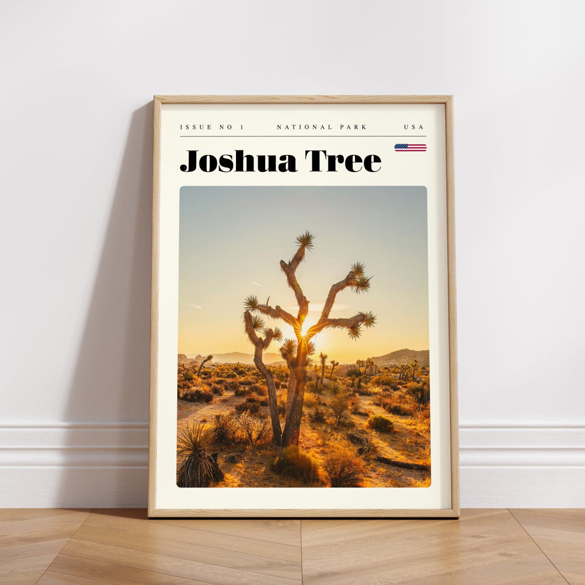 Joshua Tree USA National Park Desert Sunset Silhouette Poster - Image 3