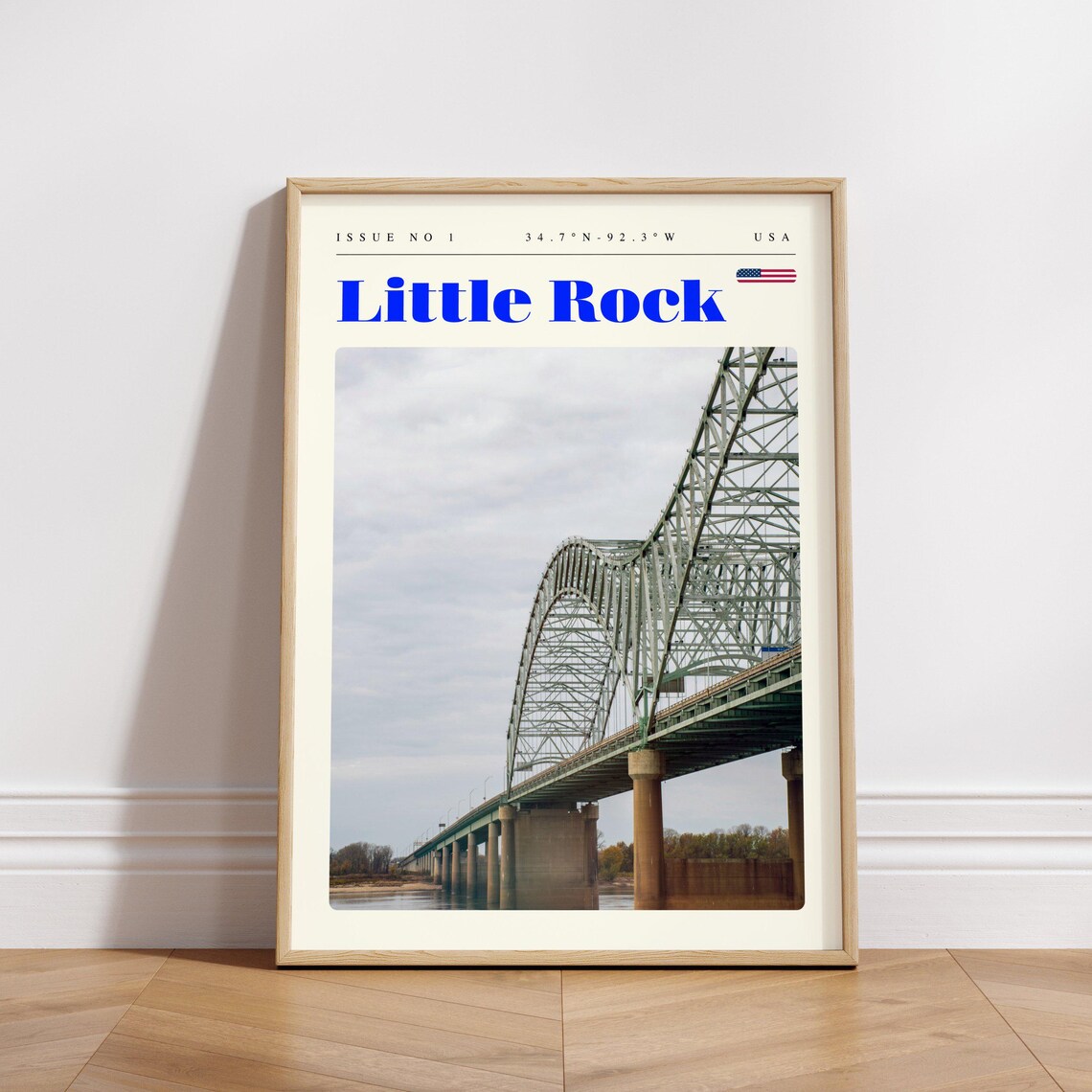 Little Rock Steel Bridge Over River Arkansas USA Travel Poster - Image 3
