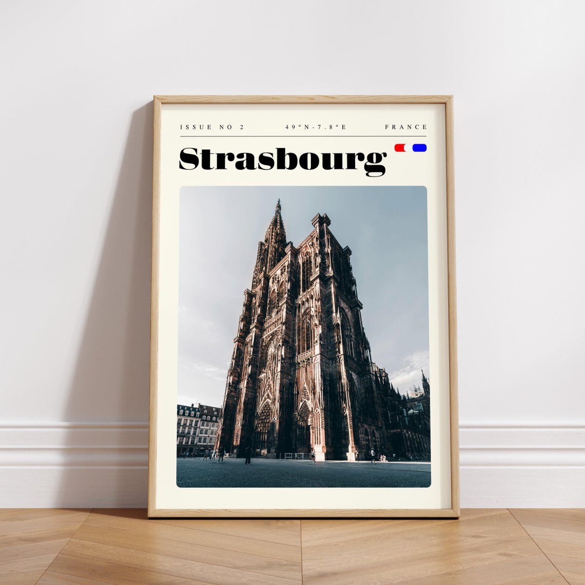 Strasbourg France Gothic Cathedral Notre Dame Photography Poster - Image 3