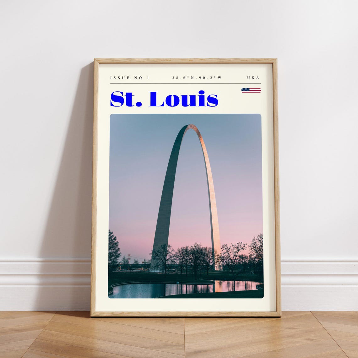 St Louis Missouri Vintage Travel Poster With Gateway Arch at Sunset - Image 3