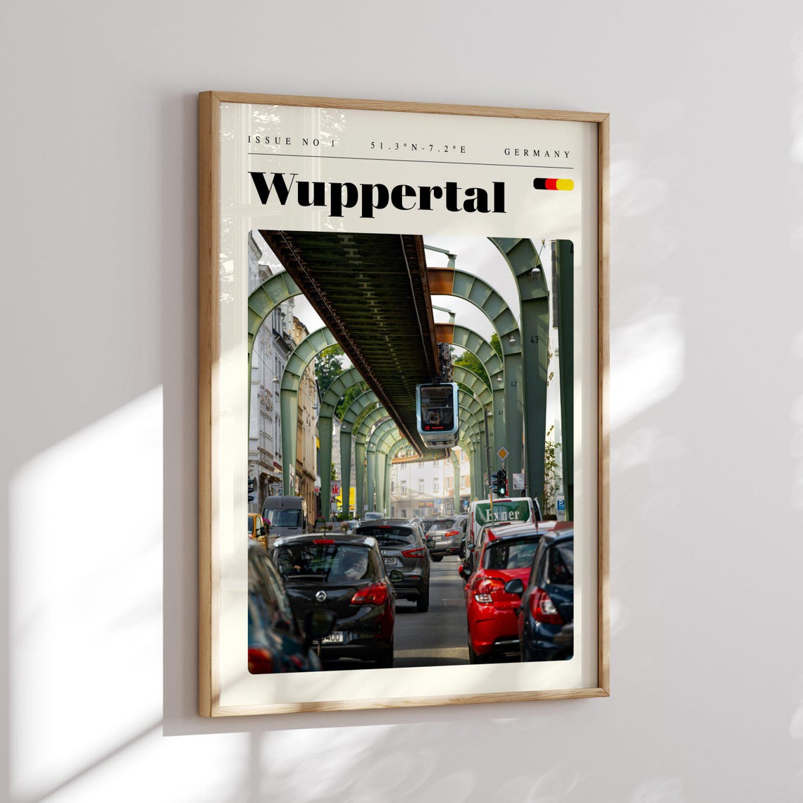 Wuppertal Germany Suspension Monorail Street Modern Travel Poster - Image 2