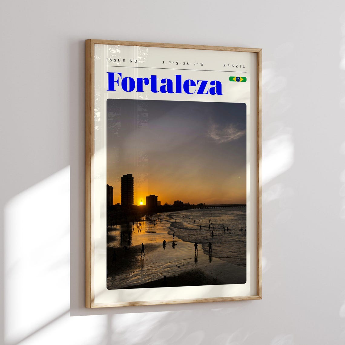 Fortaleza Brazil Beach Sunset Ocean Waves Coastal Travel Poster - Image 2