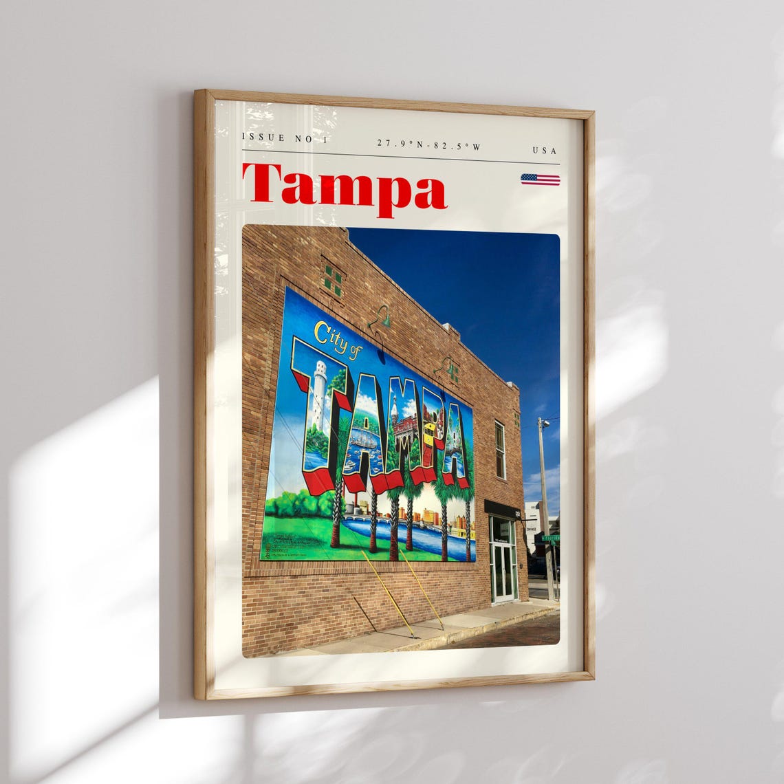 Tampa Florida USA City of Tampa Brick Wall Mural Photography Poster - Image 2