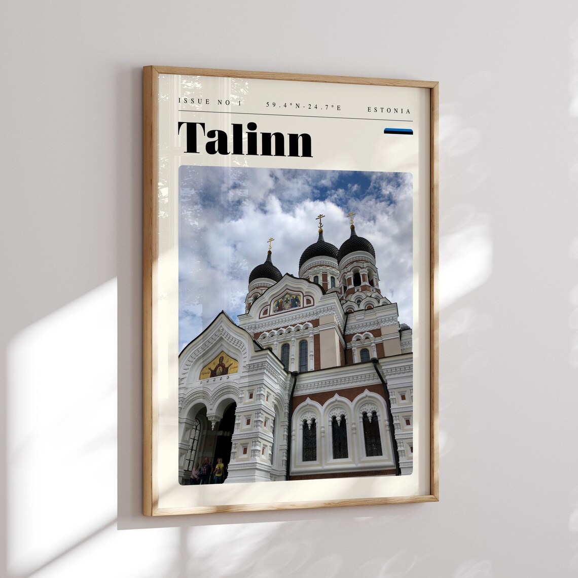Tallinn Estonia Onion Domed Orthodox Cathedral Landmark Travel Poster - Image 2