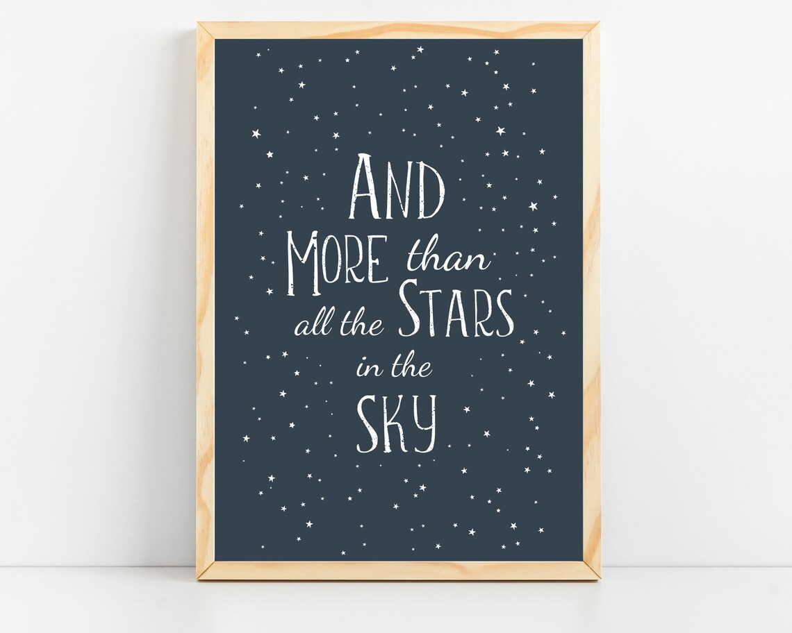 Space Nursery Print, Outer Space Kids Room Decor