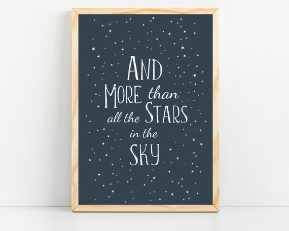Space Nursery Print, Outer Space Kids Room Decor