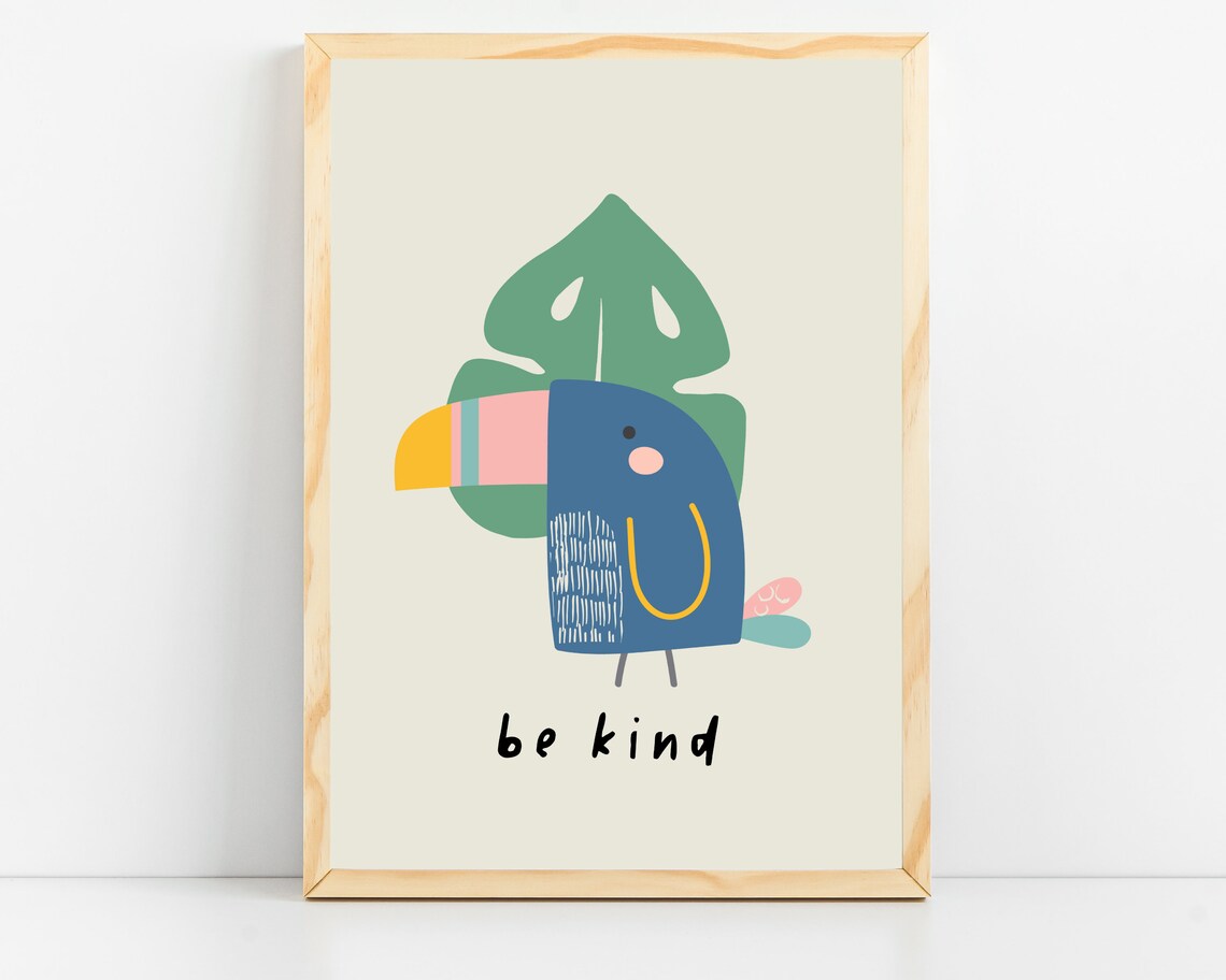 Safari Animals Nursery Art Print, Baby Animal Decor