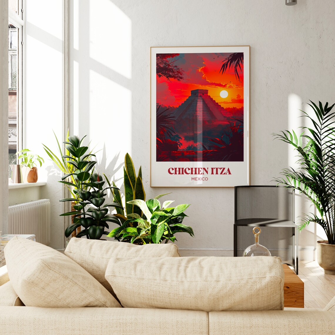 Chichen Itza Travel Poster, Mexico Watercolor Art Print - Image 2