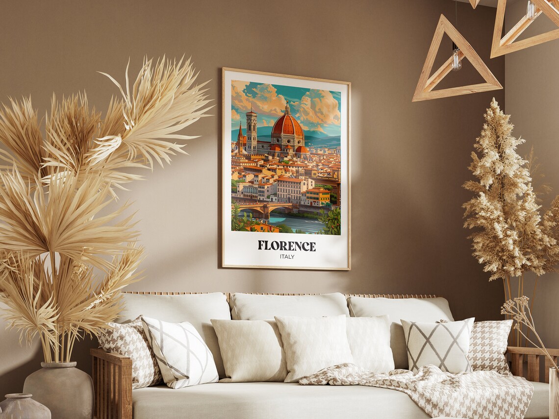 Florence Italy Duomo Cathedral Bell Tower Cityscape Travel Poster - Image 2
