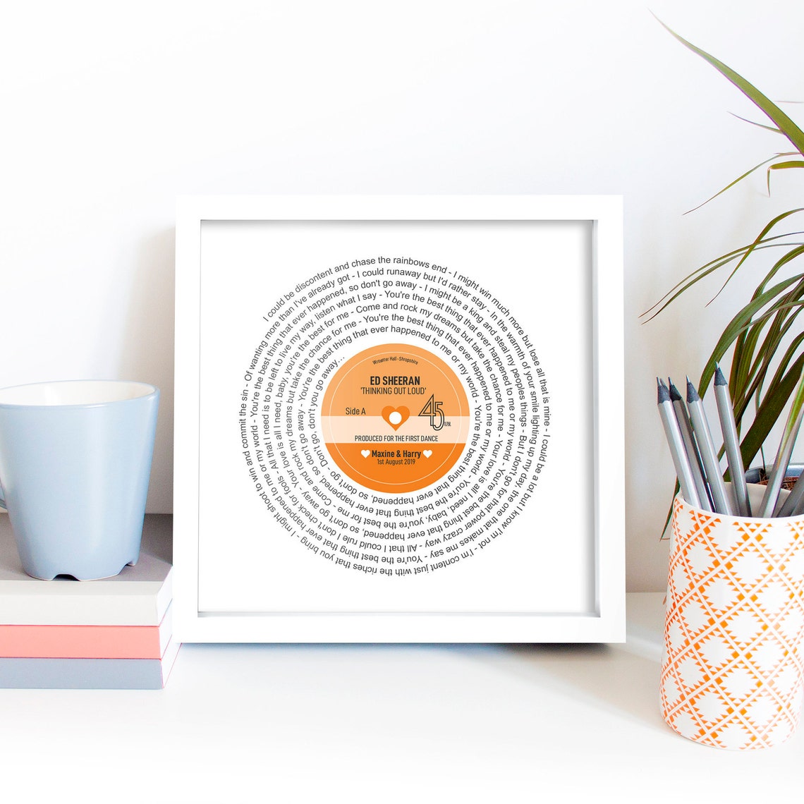 Personalised Record Print Any Artist Any Song Anniversary Wedding Gift Picture Gift Gift
