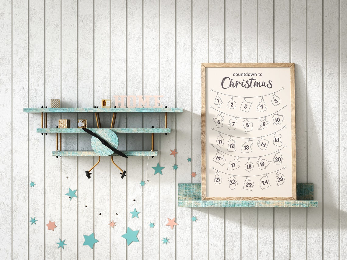 Countdown to Christmas Days Calendar Modern Minimal Holiday Poster - Image 2