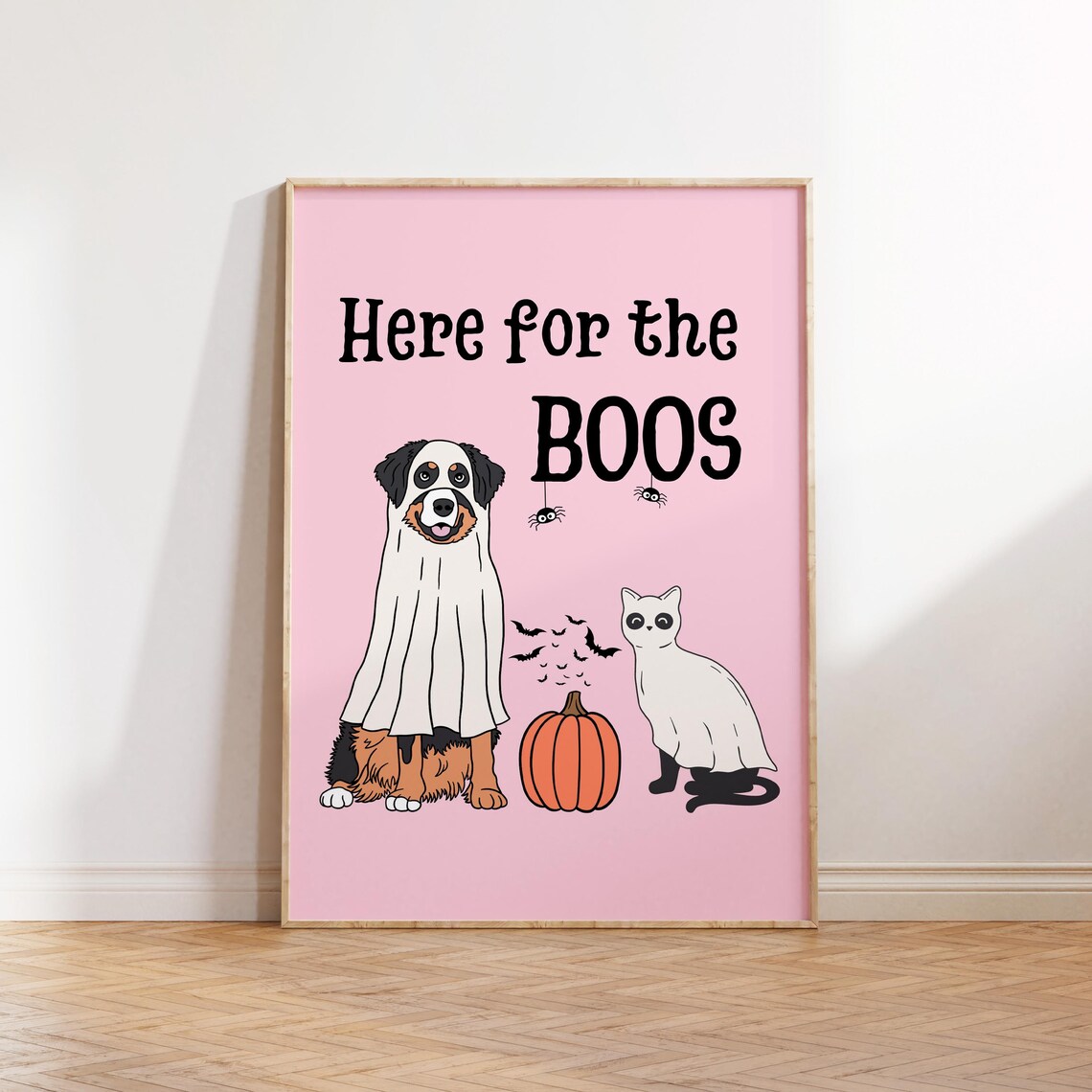 Pink Here For The Boos, Kawaii Halloween Decor - Image 5