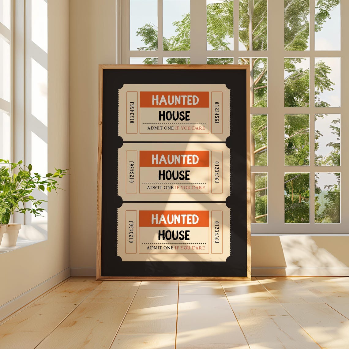 Haunted House Drink Ticket Vintage Halloween Poster - Image 5