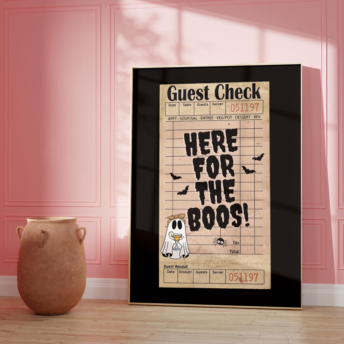 Guest Check Here For The Boos Halloween Art Print - Image 3