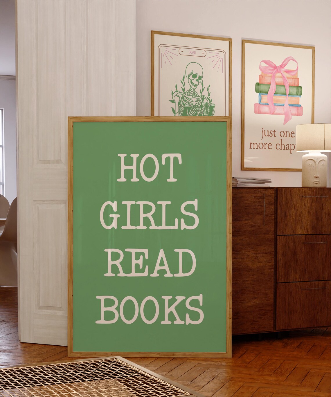 Hot Girls Read Books, Minimalist Bookish Art