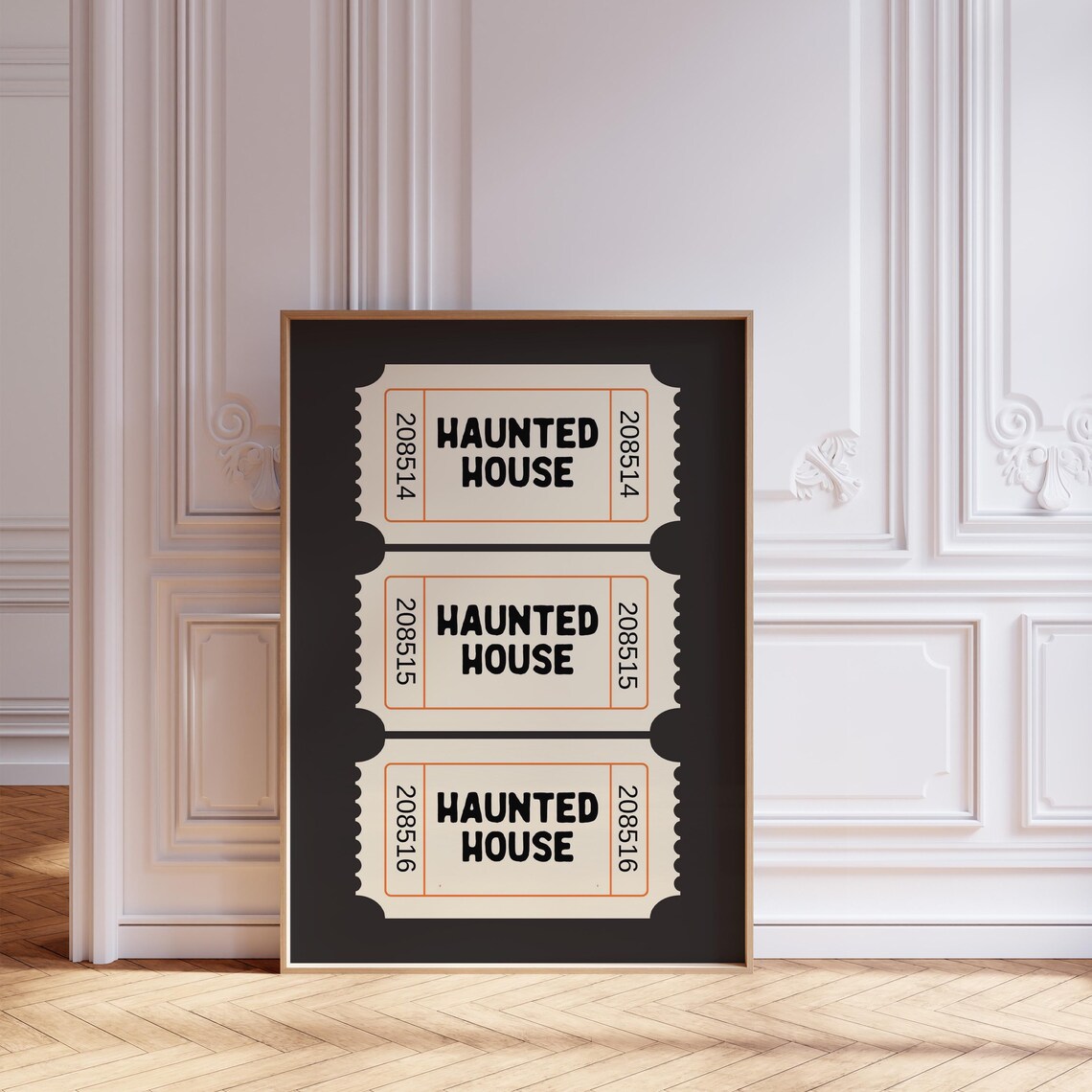 Retro Haunted House Ticket, Vintage Halloween Decor - Image 3