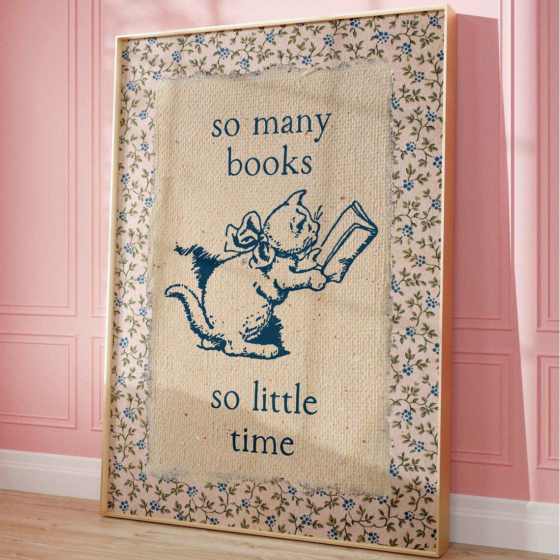 Vintage Book Art, Cute Reading Room Decor - Image 5