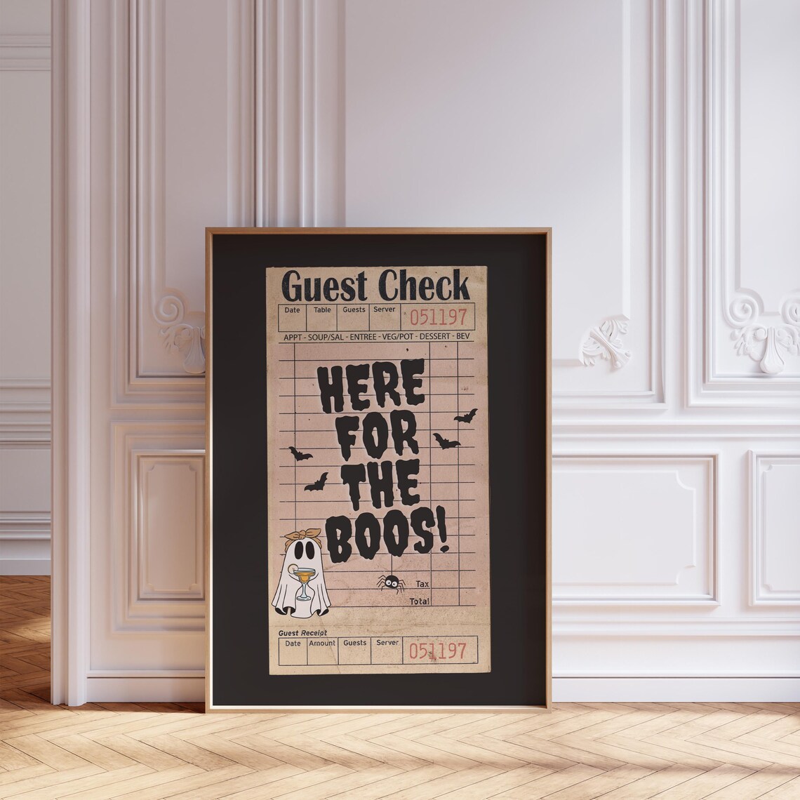 Guest Check Here For The Boos Halloween Art Print - Image 2