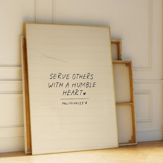 Serve Others Bible Verse Art Philippians 234 Humble Heart Christian Wall Decor