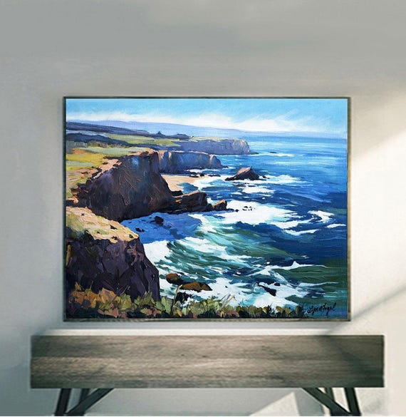 Big Sur Point Lobos Coast Art Print, Monterey Decor