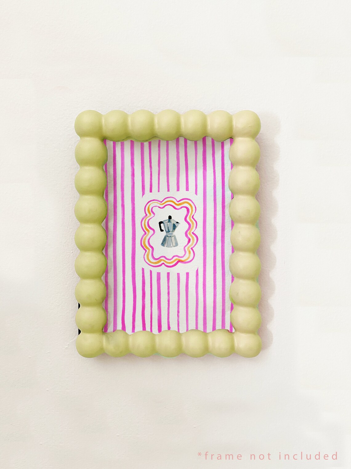 Magenta Percolator Print, Modern Retro Coffee Decor