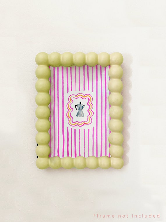 Magenta Percolator Print, Modern Retro Coffee Decor