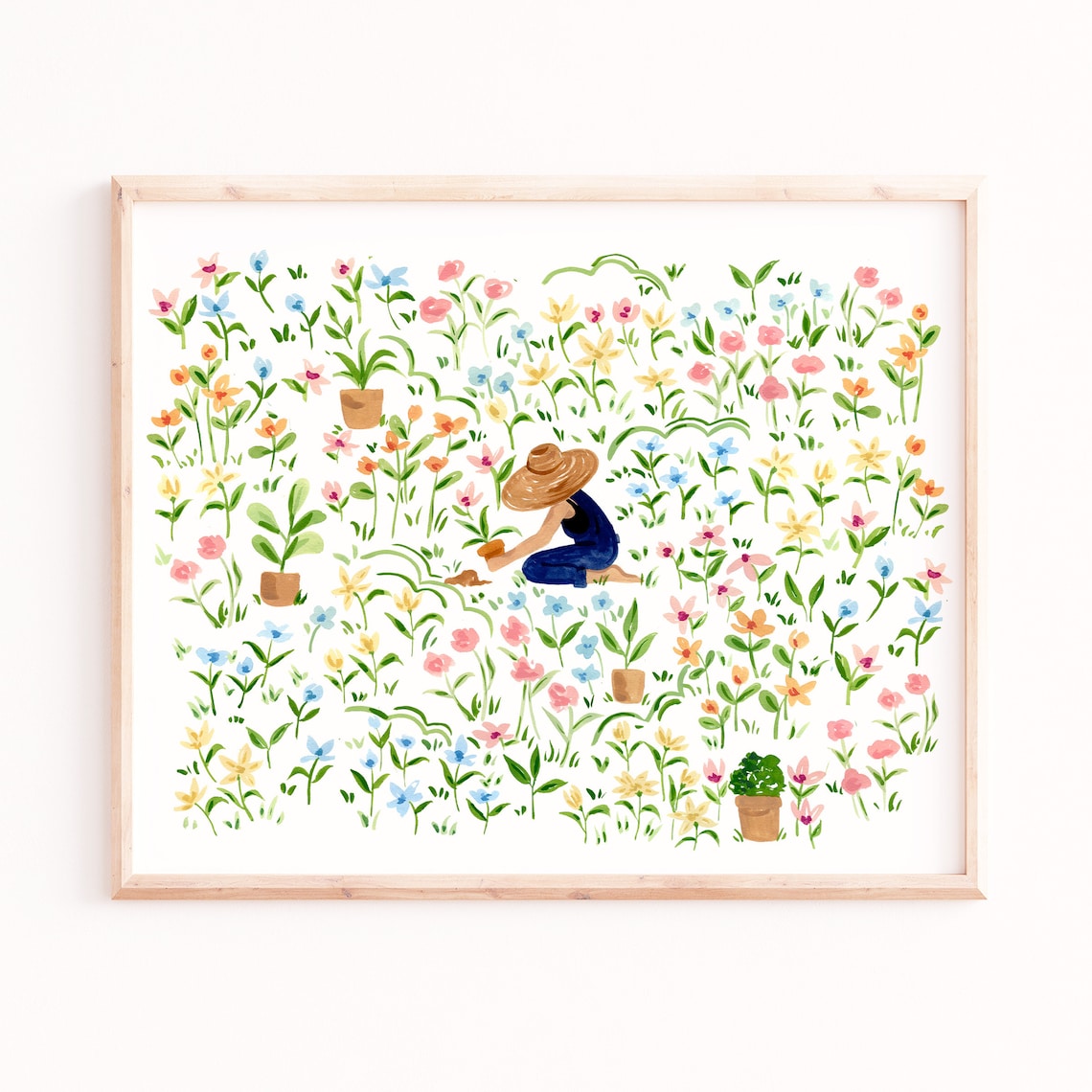 Spring Bloom Botanical Art Print, Floral Wall Art