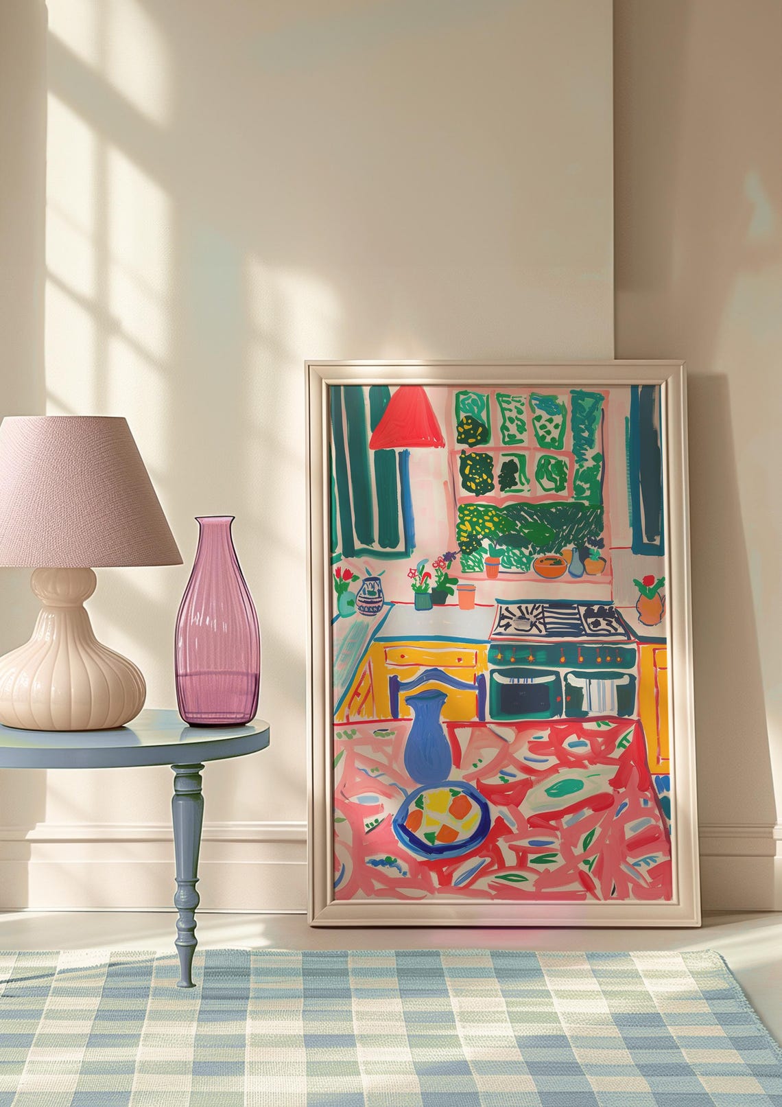 Colorful Abstract Kitchen Art Print Bright Modern Kitchen Wall Decor Contemporary Vibrant Kitchen Illustration Bold Home Decor Art Piece - Image 7
