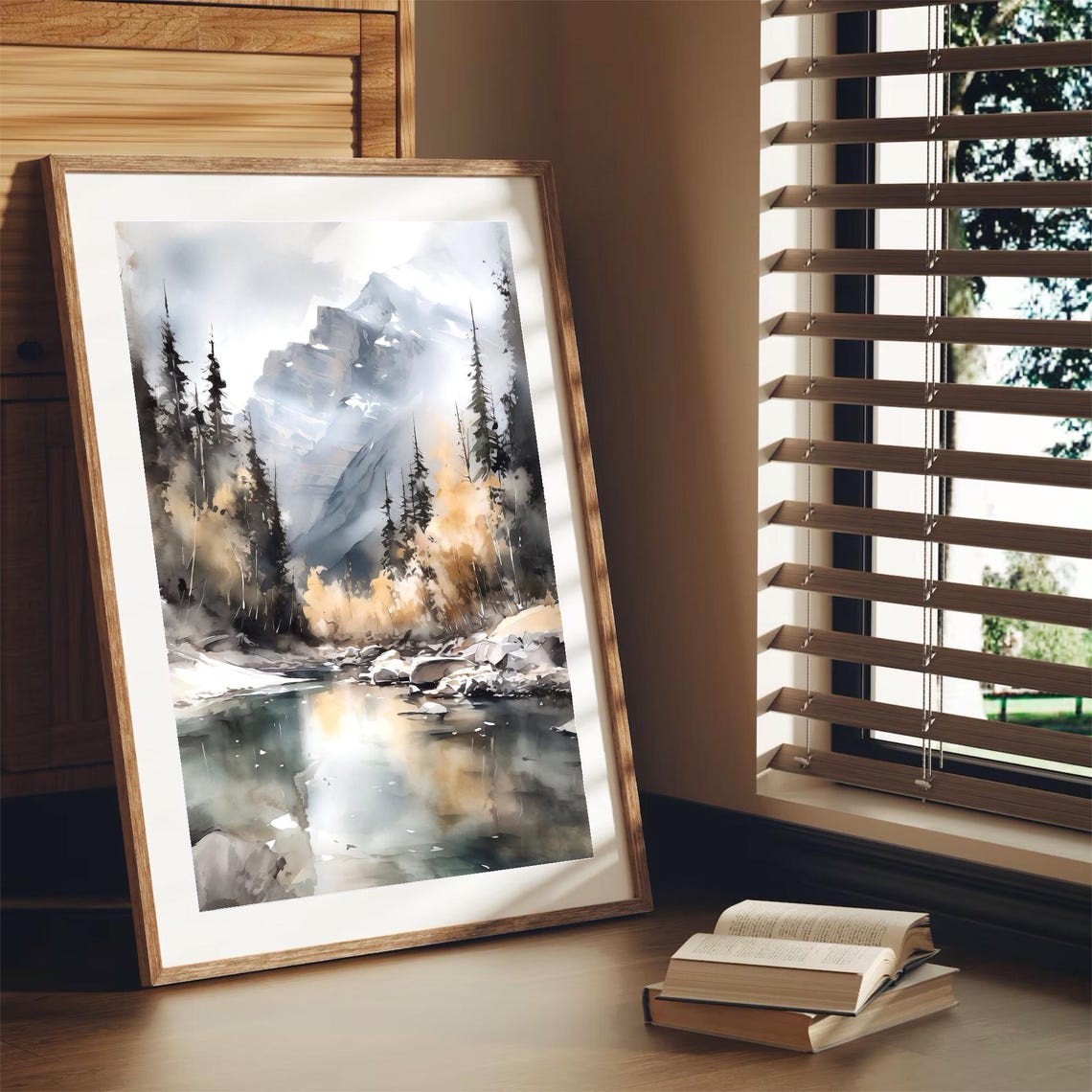 Banff National Park Canada Teal Alpine Lake Snowy Peaks Poster - Image 3