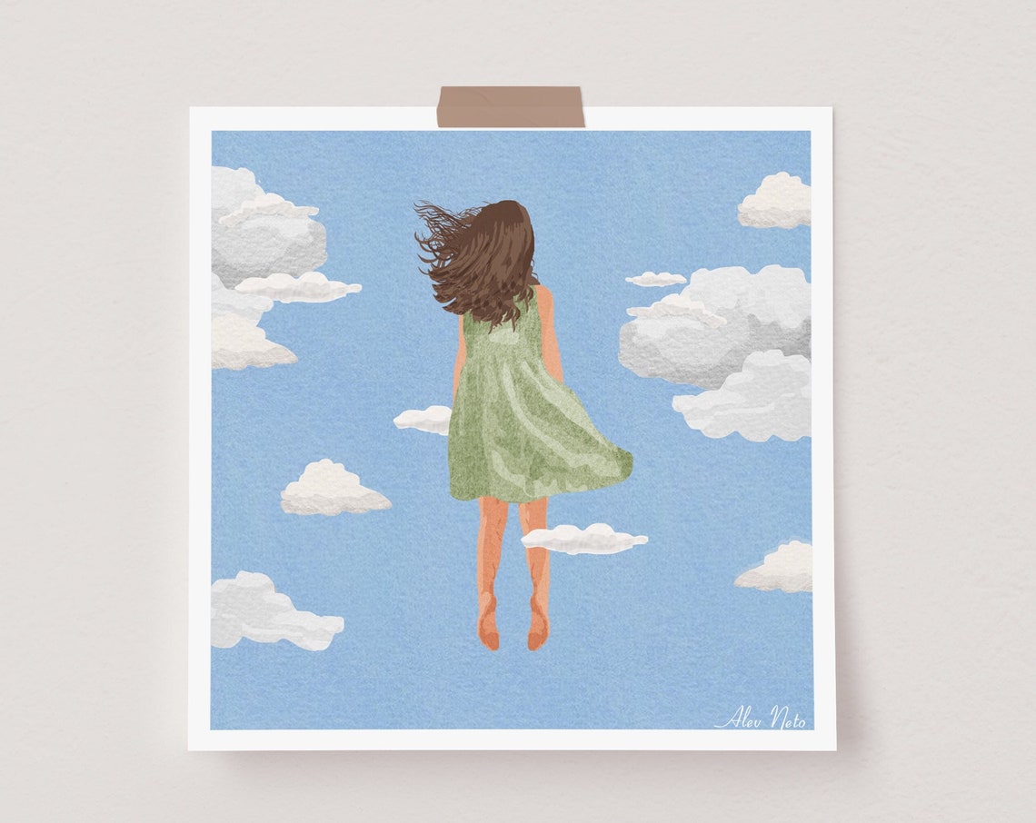In The Clouds - Sky Landscape Art Print