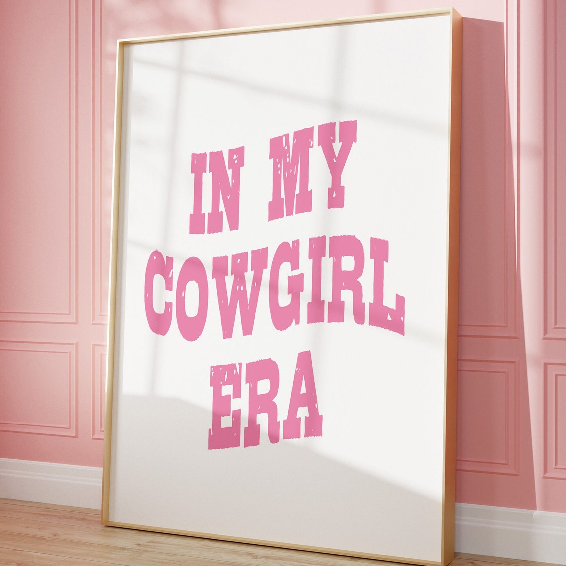 In My Cowgirl Era Wall Art Print Trendy Cowgirl Wall Art Cowgirl Coastal Pink Western Inspired Wall Art Trendy College Gallery Wall Art