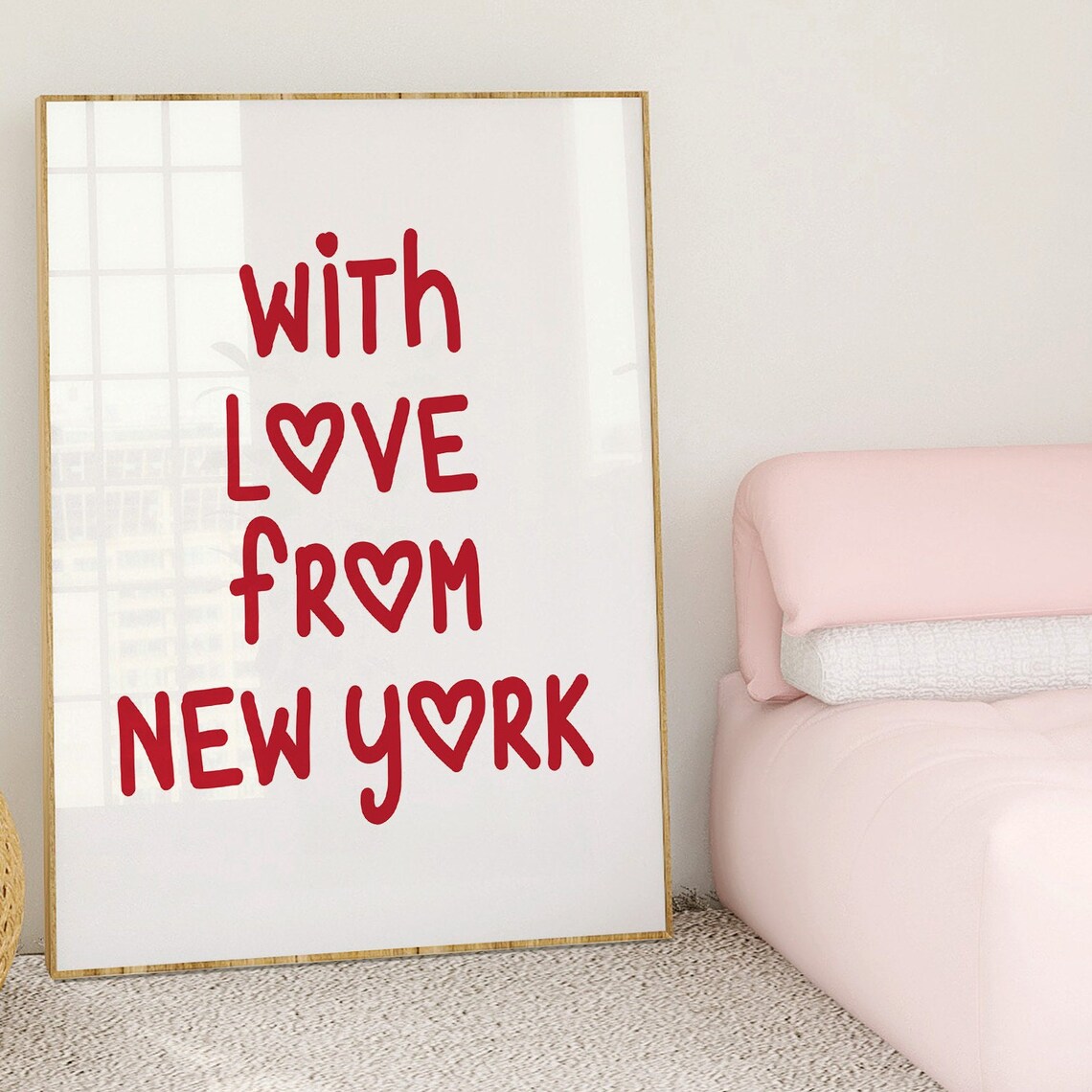 New York Minimalist Art Print, NYC Heart - Image 3