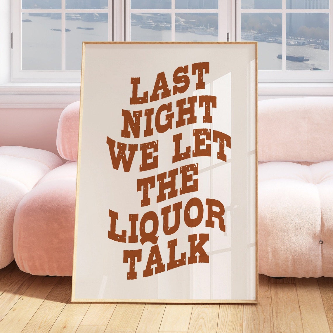 Retro Cowgirl Western Wall Art Print Last Night We Let The Liquor Talk Print Cowgirl Coastal Western Wall Art Trendy College Gallery Wall - Image 5