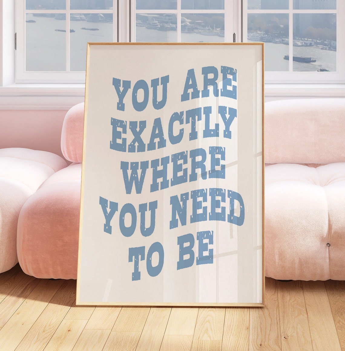 Trendy Cowgirl Wall Art Exactly Where You Need To Be Cowgirl Coastal Blue Western Inspired Wall Art Trendy College Gallery Wall Art Poster - Image 2