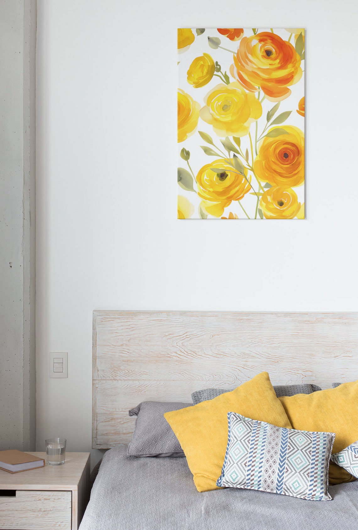 Orange Ranunculus Bloom Pattern Watercolour Botanical Flower Poster - Image 7