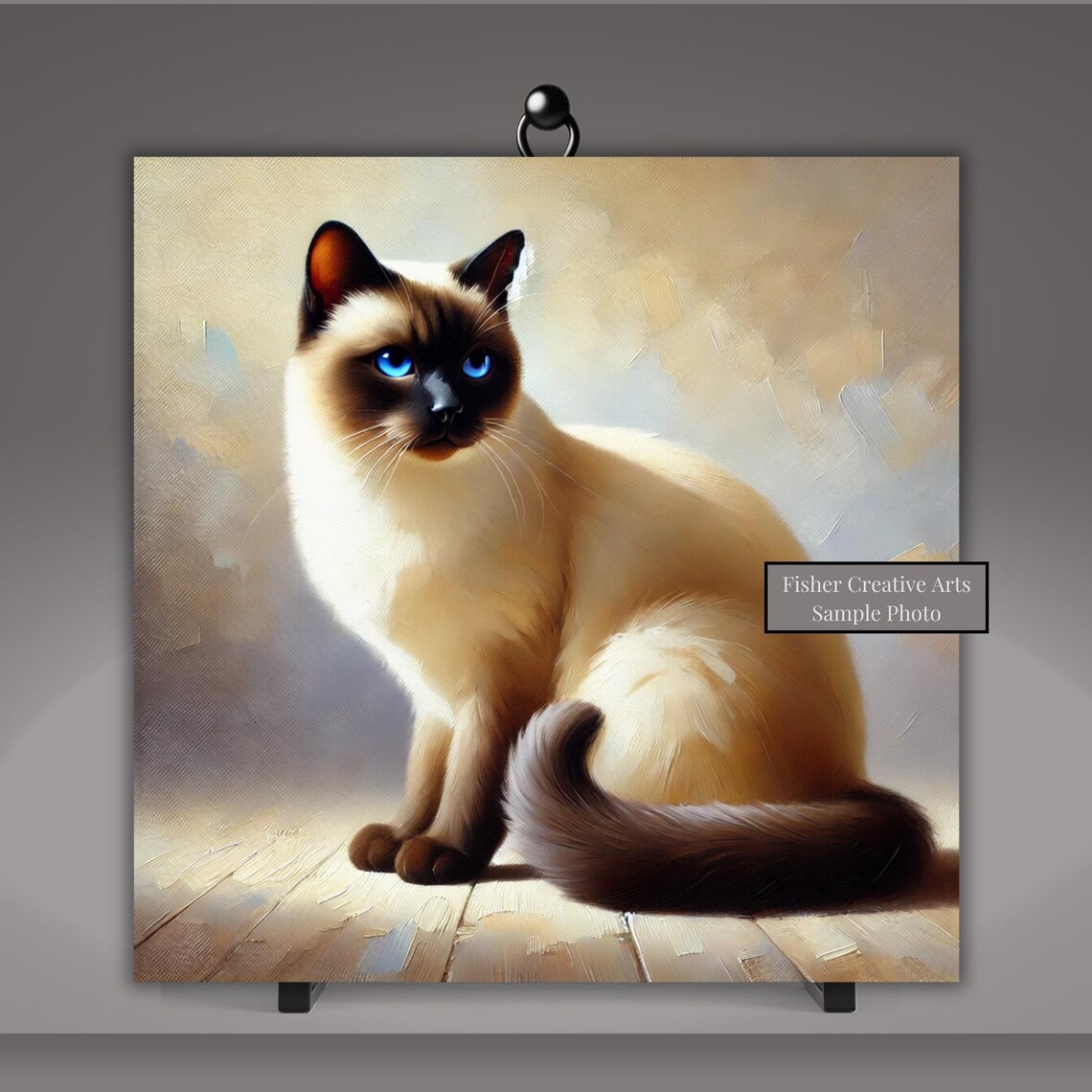 Siamese Cat Ceramic Tile Art Print, Cat Lover Decor - Image 5