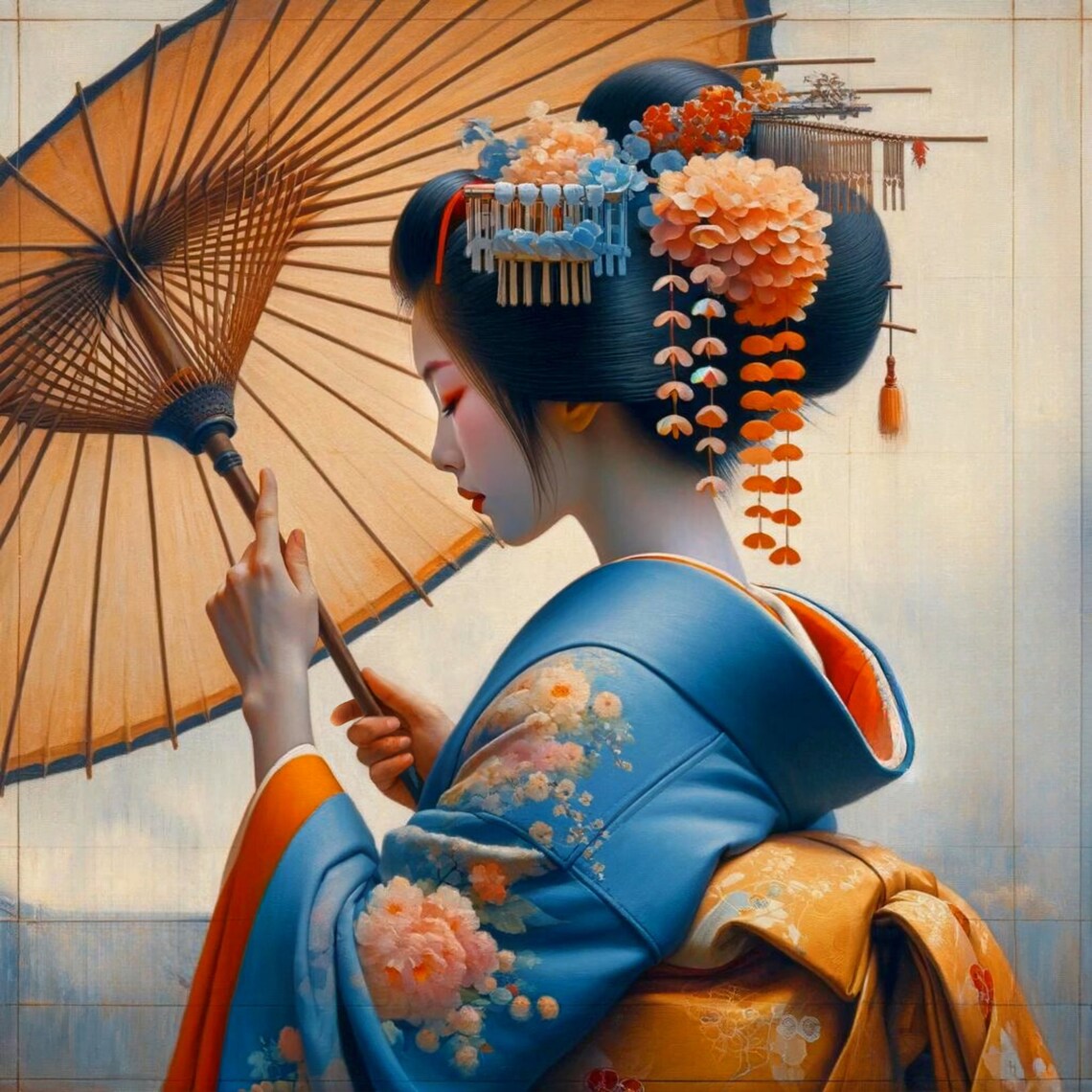 Japanese Geisha Vintage Asian Wall Art Poster - Image 4