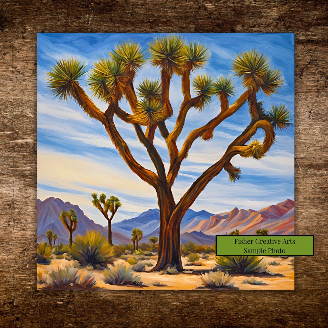 Desert Southwest Joshua Tree Ceramic Tile Southwestern Decor Wall Art Decor Trivet Option Mojave Desert Painting Wall Art
