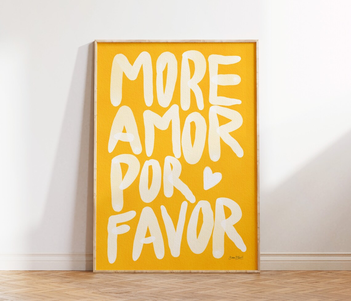 Maximalist Amor Por Favor Sunshine Wall Art Print - Image 7