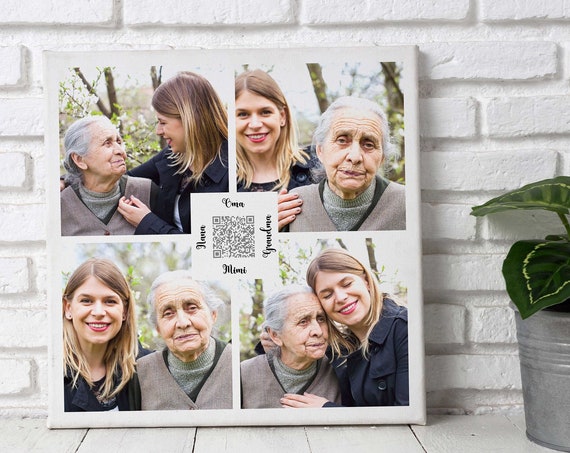 Memorial Voice Recording QR Code Photo Art Print