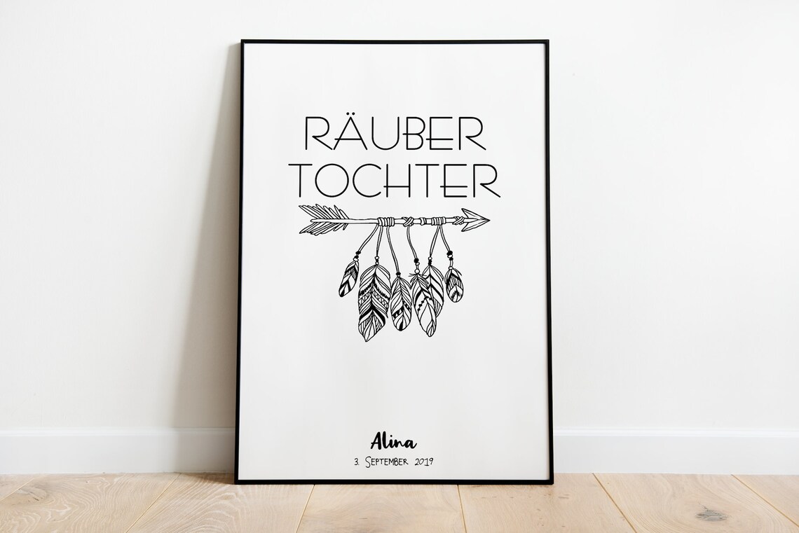 Robbers Daughter Personalized Poster, Name And Date