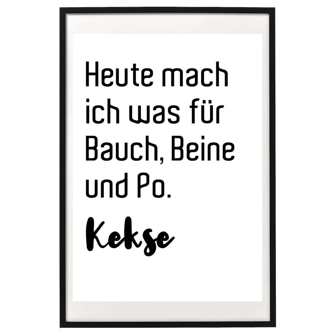 German Bauch Beine Po Kekse Funny Cookies Baking Kitchen Poster - Image 2