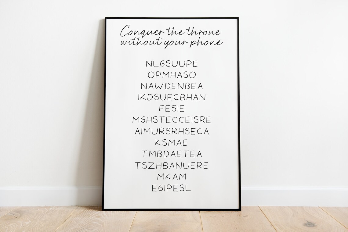 Forgot Your Phone Funny Toilet Riddle Poster