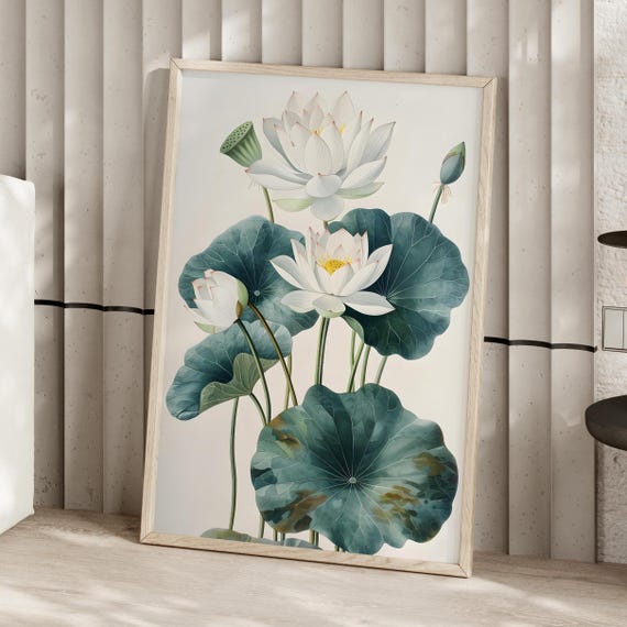 Flowers Portrait Poster Or Canvas Print Botanical Flora Leaves Minimalist Floral Home Decor Modern Farmhouse Flower