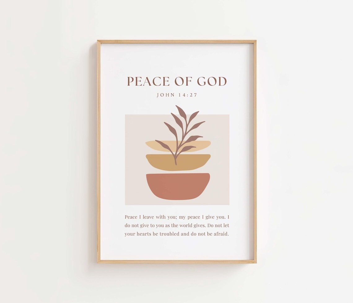 John 14:27 Niv Peace I Leave With You Art Print