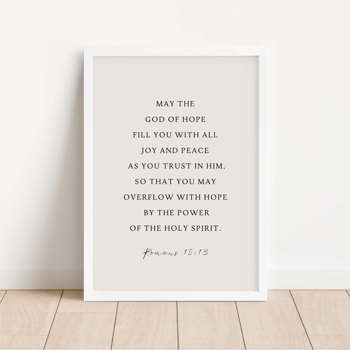 Romans 15 Verse God of Hope Fill You With Joy and Peace Print