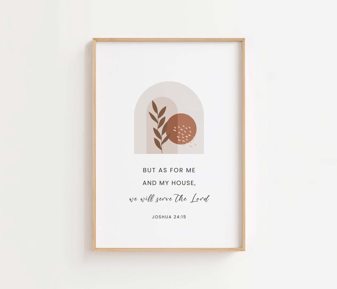 As For Me And My House We Will Serve The Lord Boho Art Poster